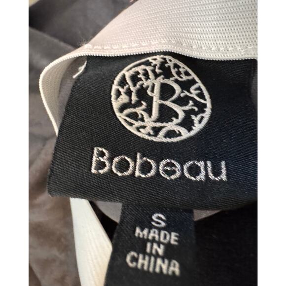 New BOBEAU FALL ~ Women's Charcoal Gray Satin Shimmer Midi Skirt Size S - Picture 3 of 3